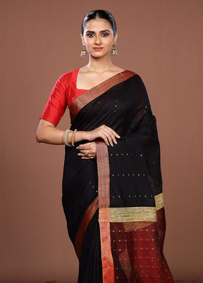 Maroon Matka Silk Saree With Blouse Piece