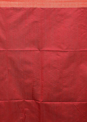 Maroon Matka Silk Saree With Blouse Piece