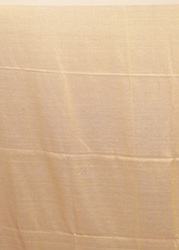 Peach Matka Silk Saree With Blouse Piece