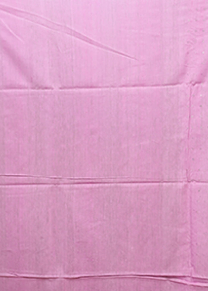 Purple Matka Silk Saree With Blouse Piece