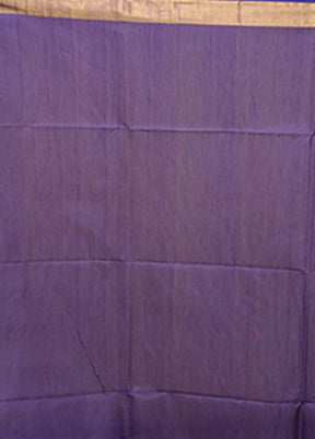 Blue Matka Silk Saree With Blouse Piece