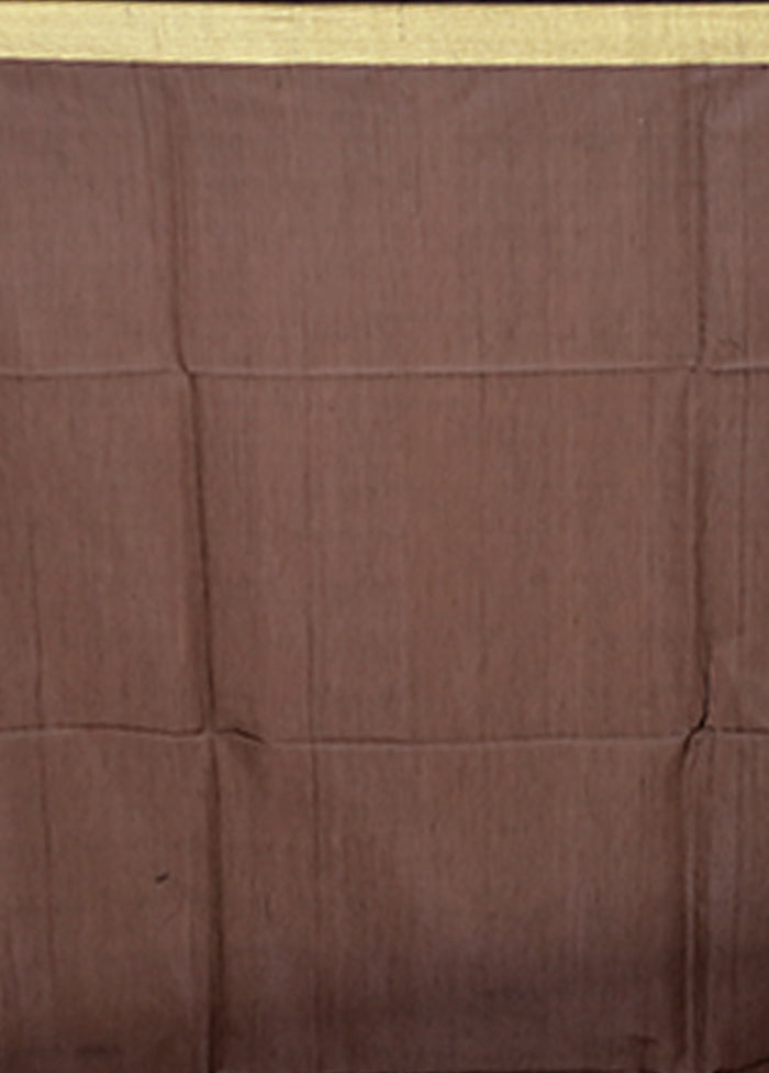 Black Matka Silk Saree With Blouse Piece