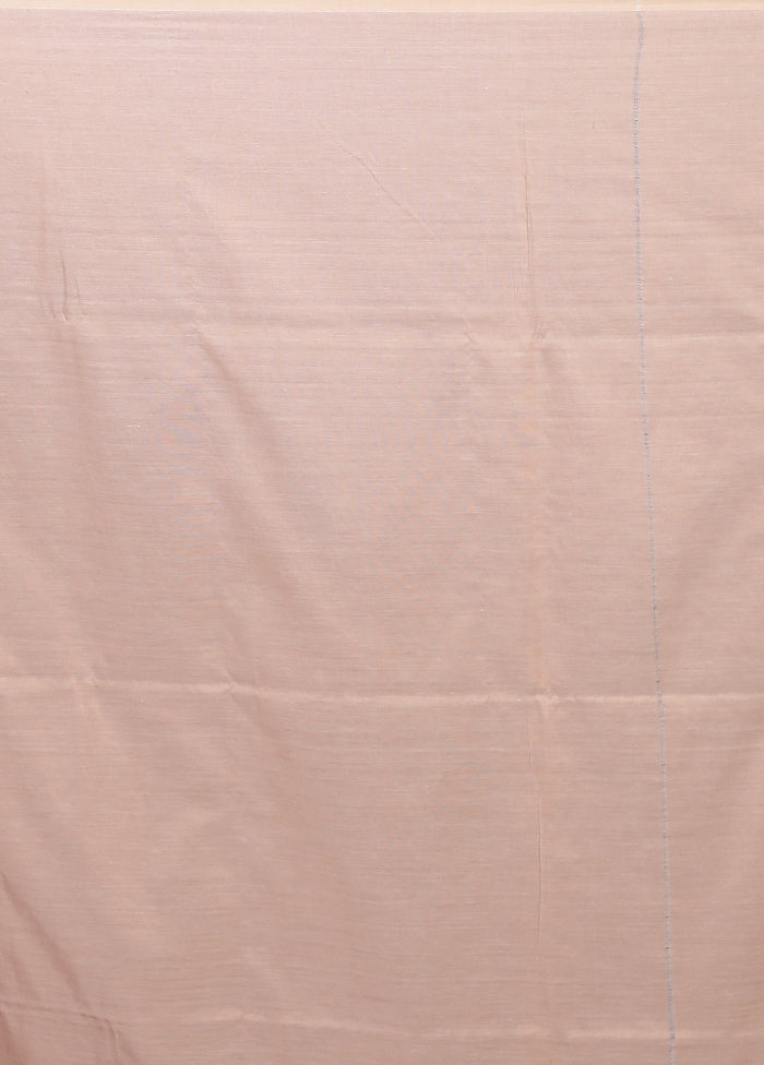 Cream Matka Silk Saree With Blouse Piece