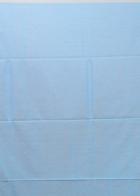 Blue Matka Silk Saree With Blouse Piece