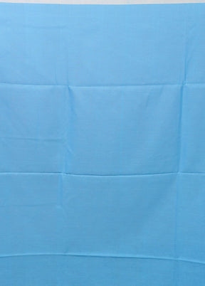 Blue Matka Silk Saree With Blouse Piece