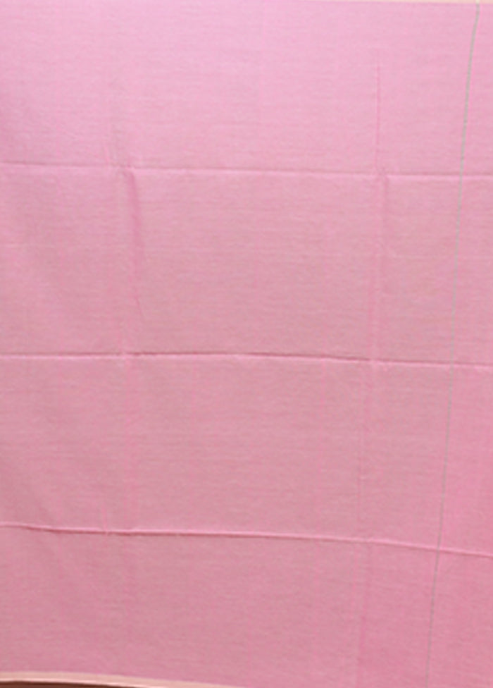 Pink Matka Silk Saree With Blouse Piece
