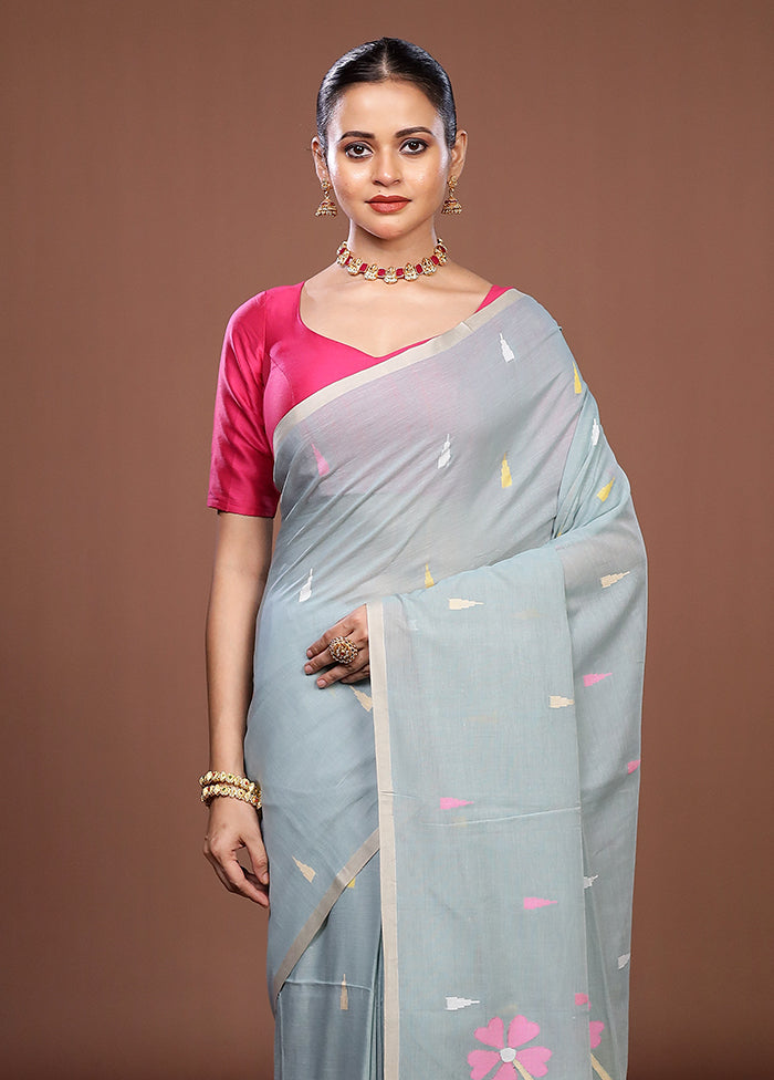 Green Matka Silk Saree With Blouse Piece