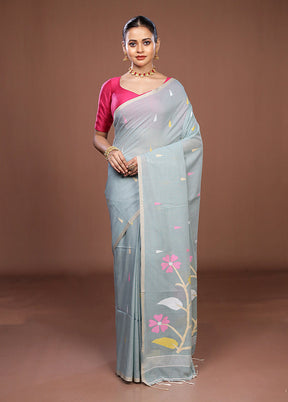 Green Matka Silk Saree With Blouse Piece