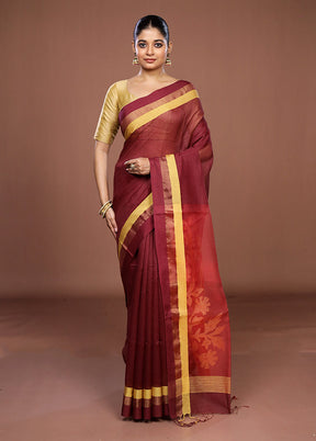 Pink Matka Silk Saree With Blouse Piece