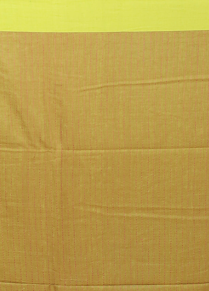 Cream Matka Silk Saree With Blouse Piece