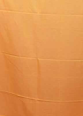 Orange Matka Silk Saree With Blouse Piece
