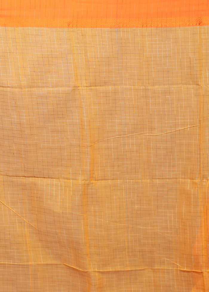 Yellow Matka Silk Saree With Blouse Piece