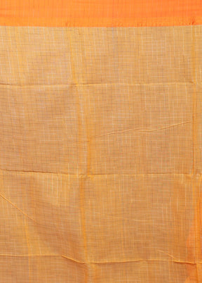 Yellow Matka Silk Saree With Blouse Piece