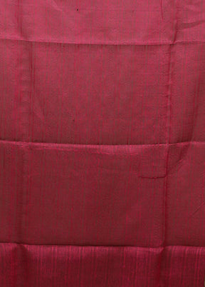 Grey Handloom Matka Pure Silk Saree With Blouse Piece