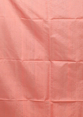 Pink Matka Silk Saree With Blouse Piece