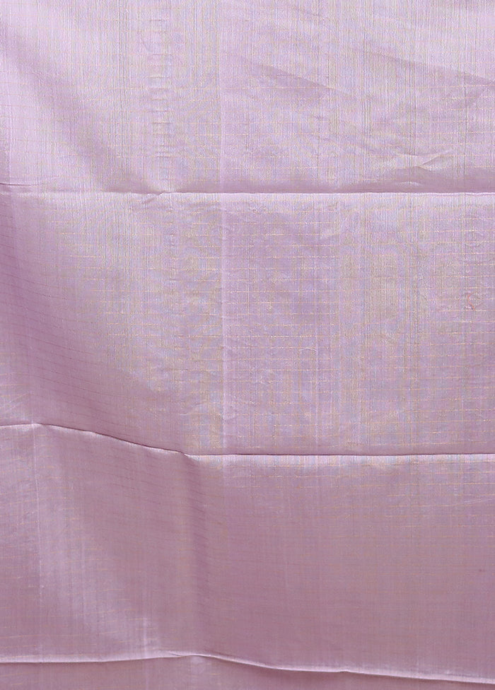 Purple Matka Silk Saree With Blouse Piece
