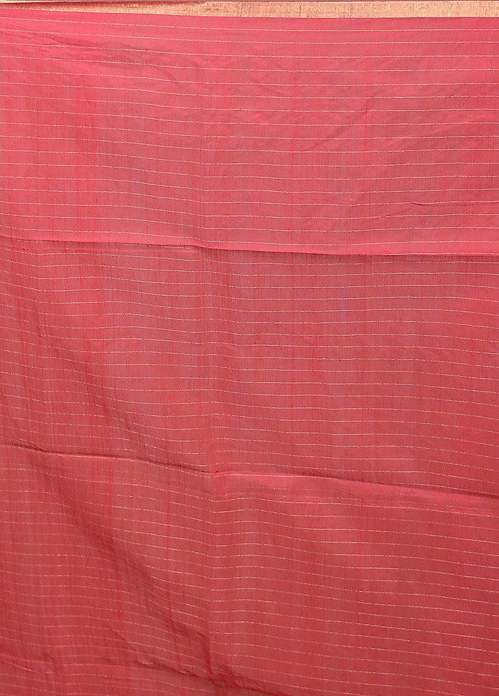 Red Matka Silk Saree With Blouse Piece