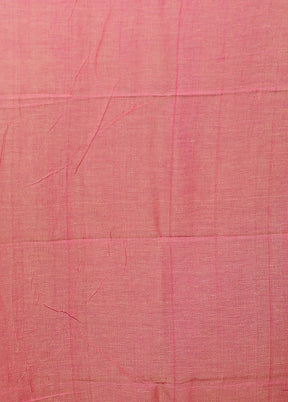 Pink Matka Silk Saree With Blouse Piece