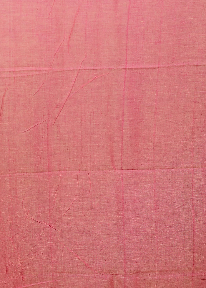 Pink Matka Silk Saree With Blouse Piece