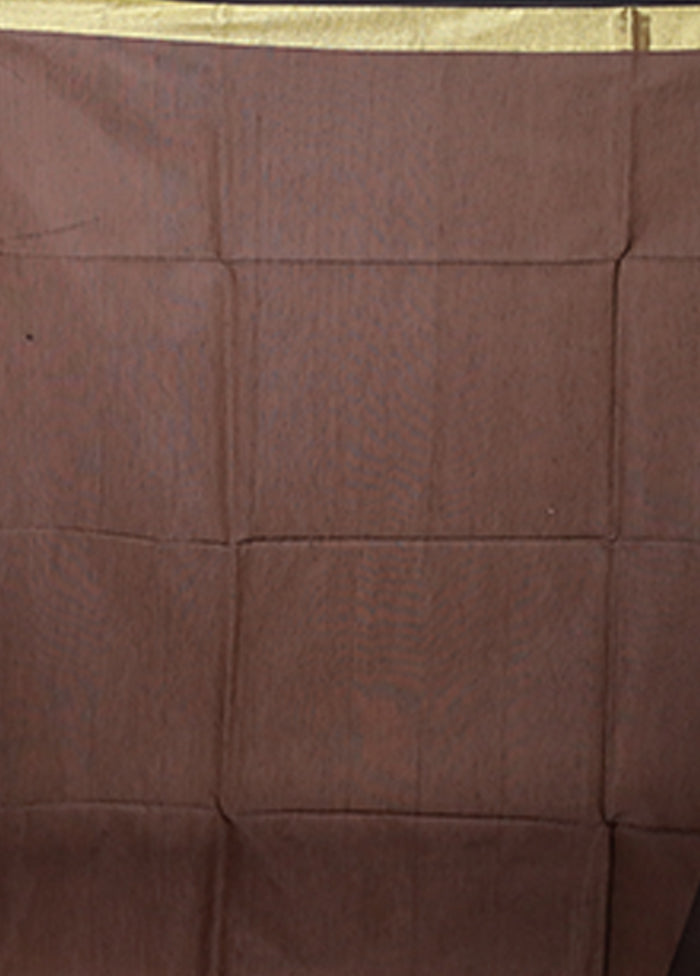Black Matka Silk Saree With Blouse Piece