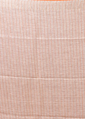 Pink Linen Silk Saree With Blouse Piece