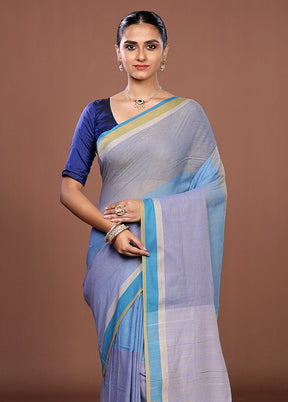 Grey Matka Silk Saree With Blouse Piece