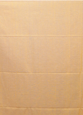 Yellow Matka Silk Saree With Blouse Piece