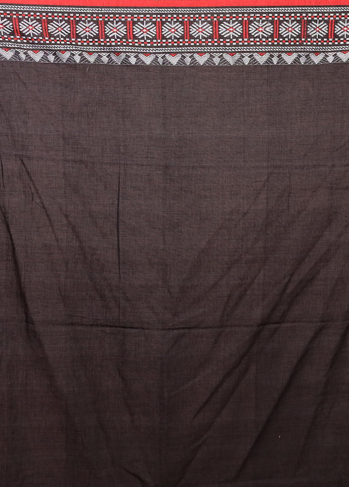 Black Matka Silk Saree With Blouse Piece