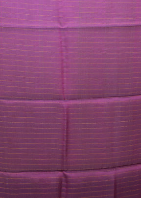 Purple Handloom Matka Pure Silk Saree With Blouse Piece