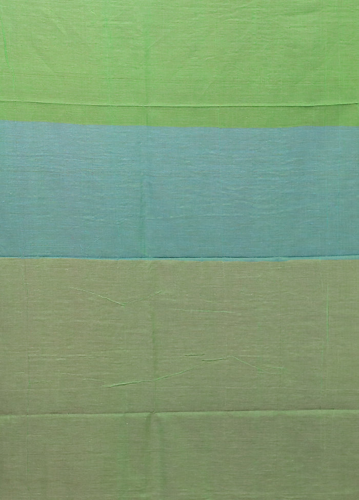 Green Matka Silk Saree With Blouse Piece