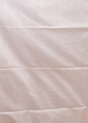 Pink Linen Silk Saree With Blouse Piece