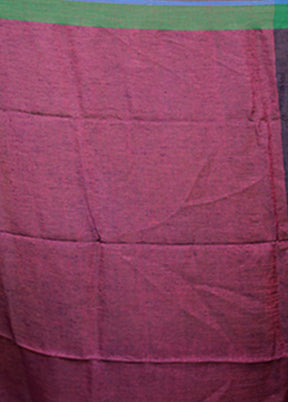 Blue Linen Silk Saree With Blouse Piece