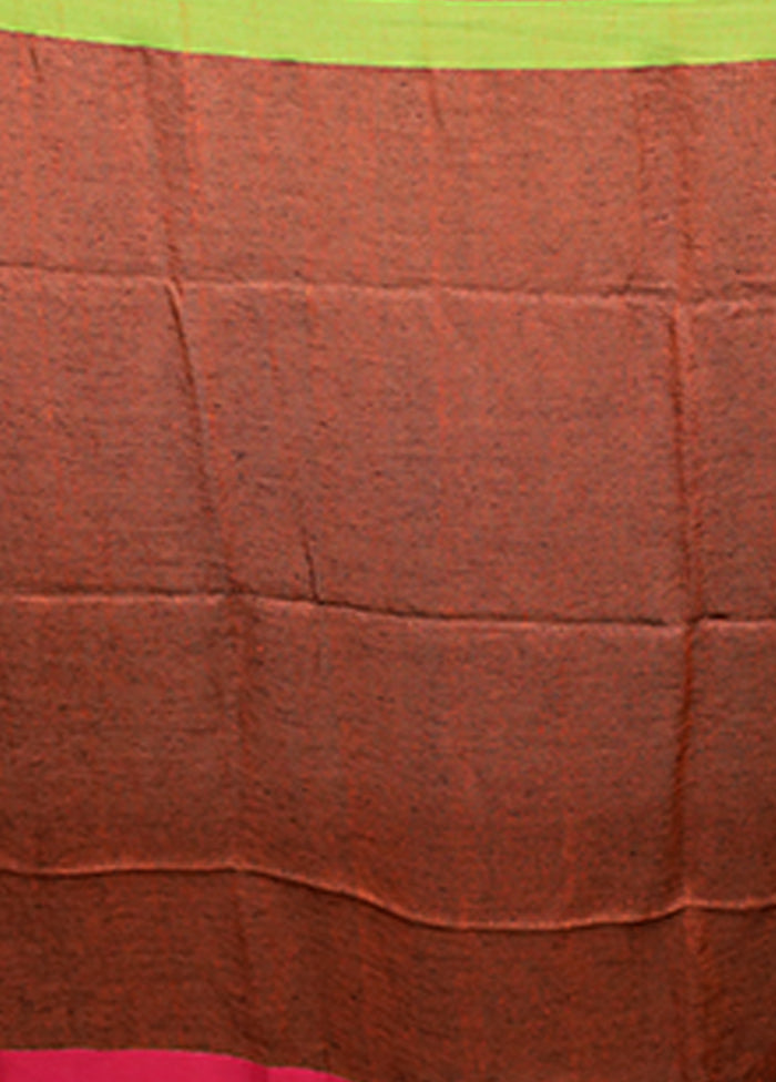 Purple Linen Silk Saree With Blouse Piece