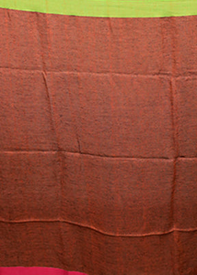 Purple Linen Silk Saree With Blouse Piece