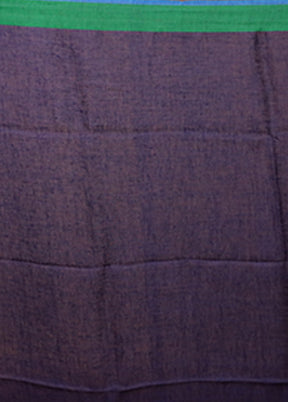 Blue Linen Silk Saree With Blouse Piece
