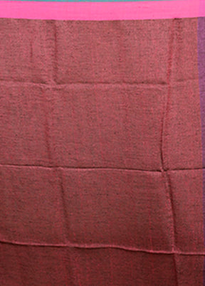 Purple Linen Silk Saree With Blouse Piece