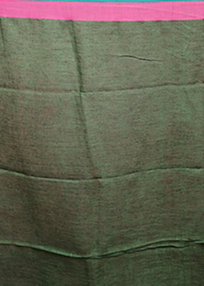 Yellow Linen Silk Saree With Blouse Piece