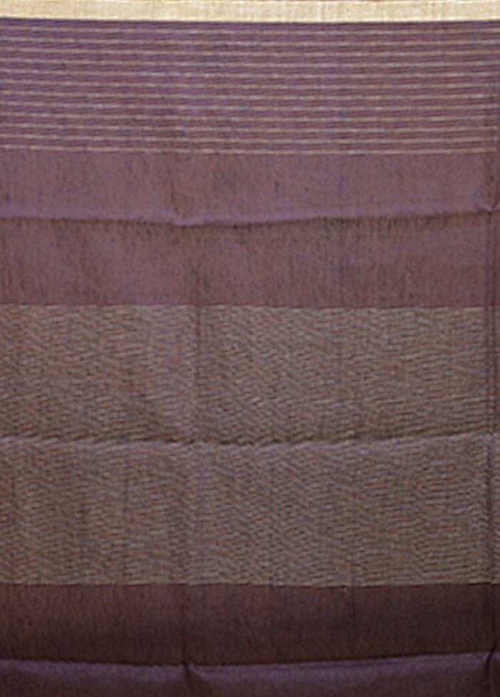 Blue Linen Silk Saree With Blouse Piece