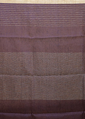 Blue Linen Silk Saree With Blouse Piece