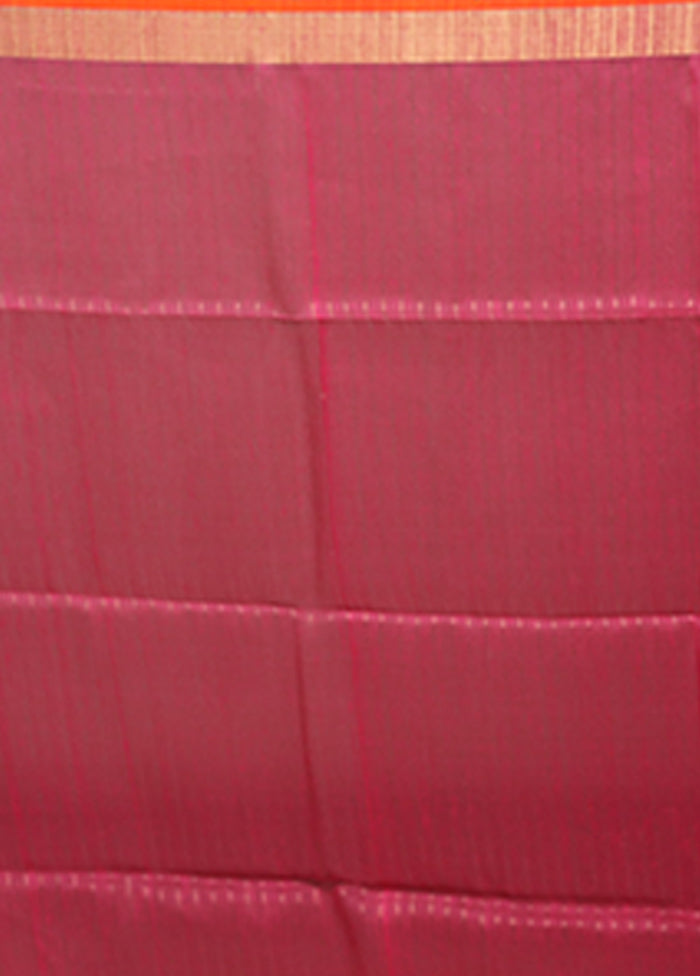 Pink Matka Silk Saree With Blouse Piece