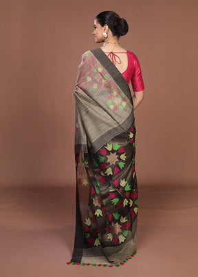 Red Matka Silk Saree With Blouse Piece