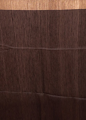 Brown Matka Silk Saree With Blouse Piece