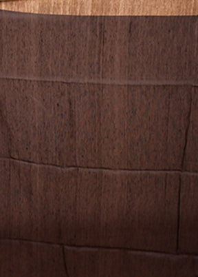 Rust Matka Silk Saree With Blouse Piece
