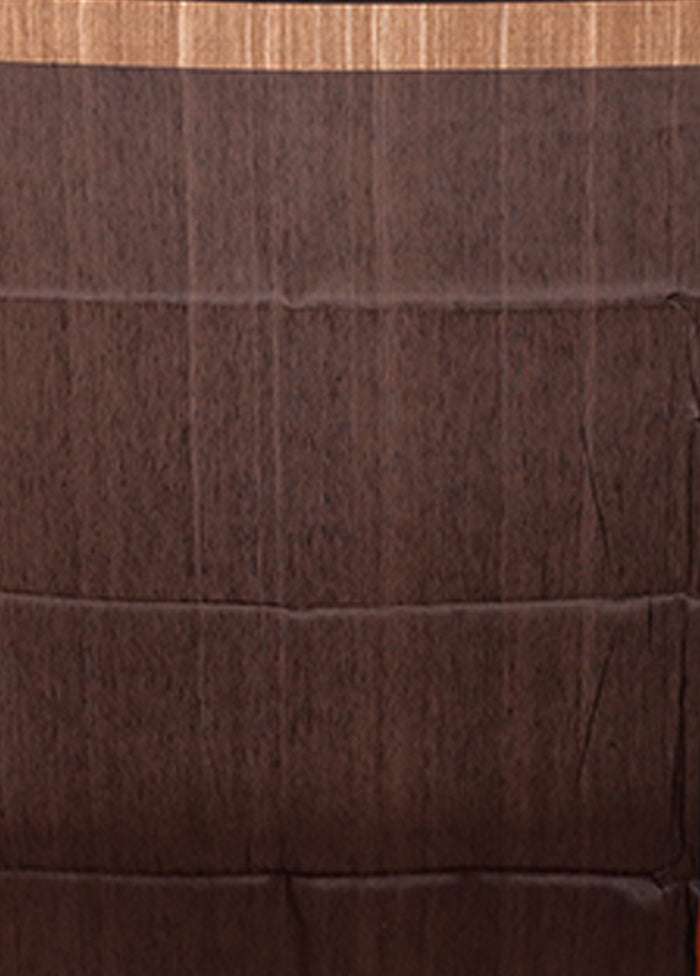 Rust Matka Silk Saree With Blouse Piece