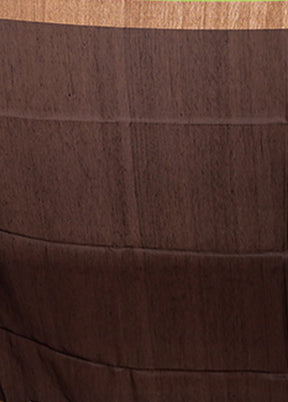 Grey Matka Silk Saree With Blouse Piece