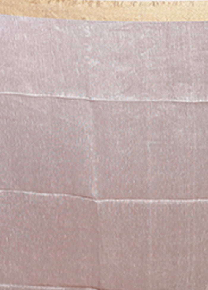 White Matka Silk Saree With Blouse Piece