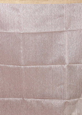 White Matka Silk Saree With Blouse Piece