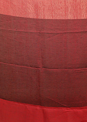 Red Matka Silk Saree With Blouse Piece