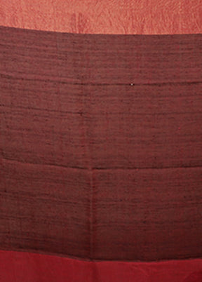 Red Matka Silk Saree With Blouse Piece