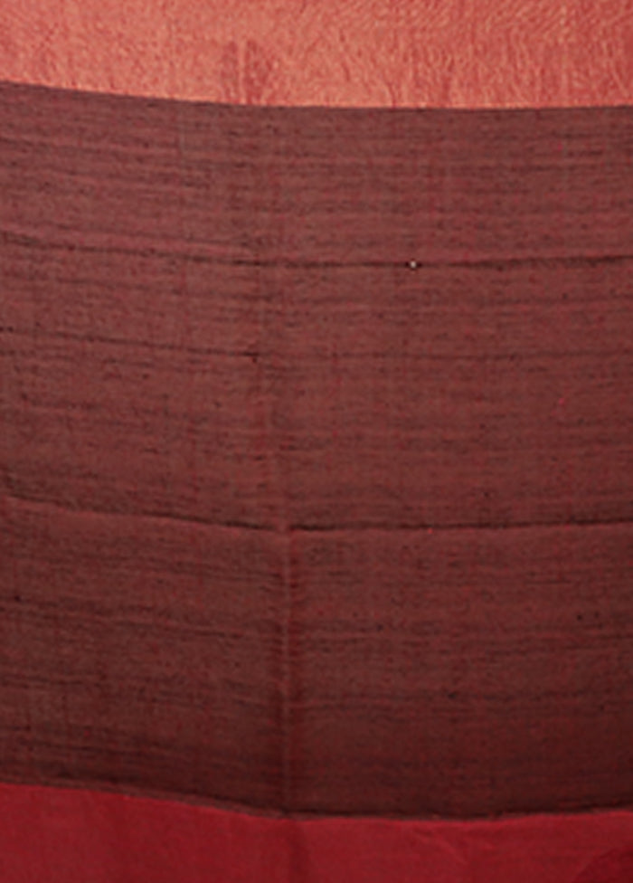 Red Matka Silk Saree With Blouse Piece